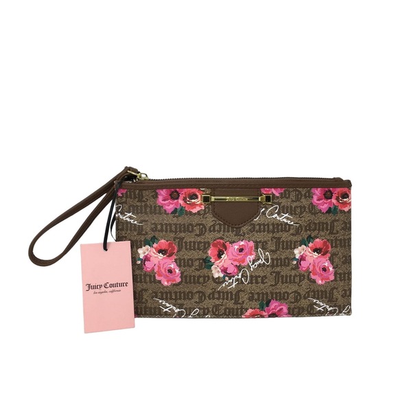 Juicy Couture Word on the Street Floral Wristlet, Women's Size OS - Petal Stat C - Picture 1 of 6